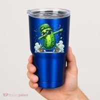 Dabbing Pickle Dancing Cucumber Lover Funny Sunglass Gift Tumbler thumb 2