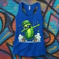 Dabbing Pickle Dancing Cucumber Lover Funny Sunglass Gift Women's Tank Top thumb 3