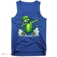 Dabbing Pickle Dancing Cucumber Lover Funny Sunglass Gift Tank Top thumb 0