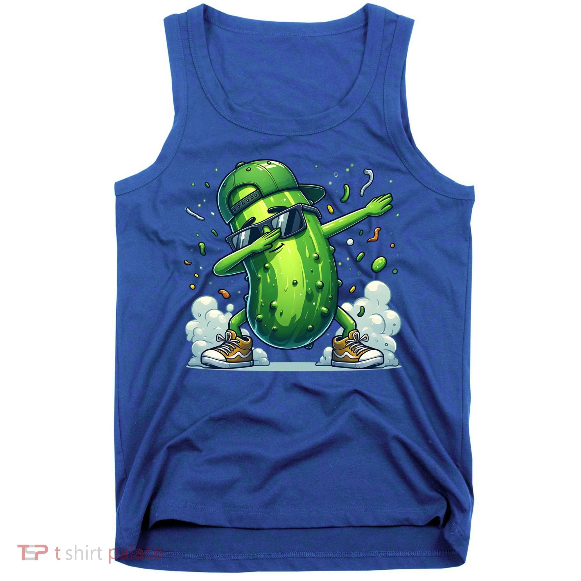 Dabbing Pickle Dancing Cucumber Lover Funny Sunglass Gift Tank Top