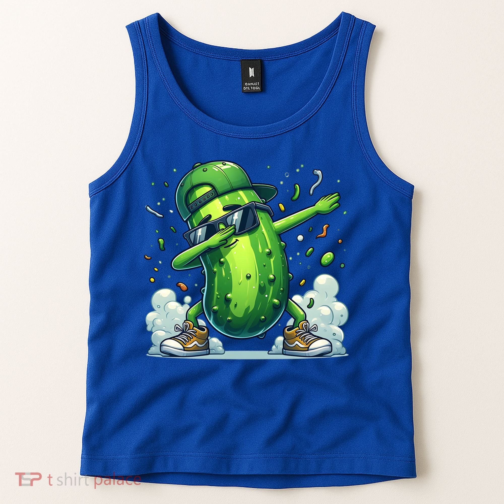 Dabbing Pickle Dancing Cucumber Lover Funny Sunglass Gift Tank Top