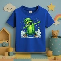 Dabbing Pickle Dancing Cucumber Lover Funny Sunglass Gift Toddler T-Shirt thumb 3