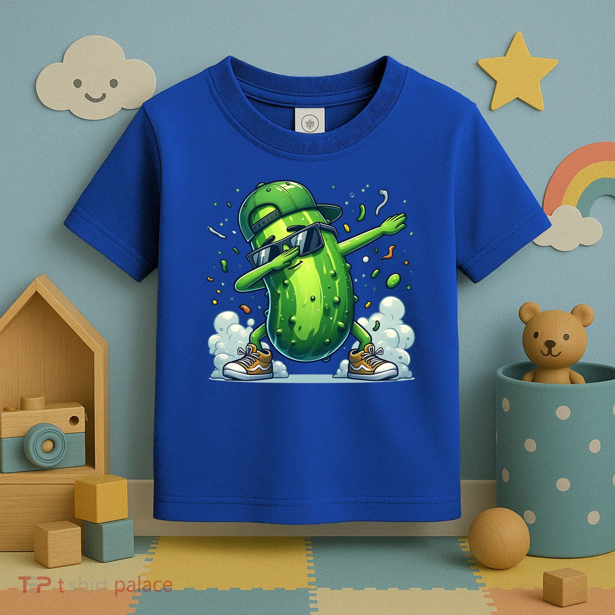 Dabbing Pickle Dancing Cucumber Lover Funny Sunglass Gift Toddler T-Shirt