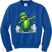 Dabbing Pickle Dancing Cucumber Lover Funny Sunglass Gift Kids Sweatshirt thumb 0