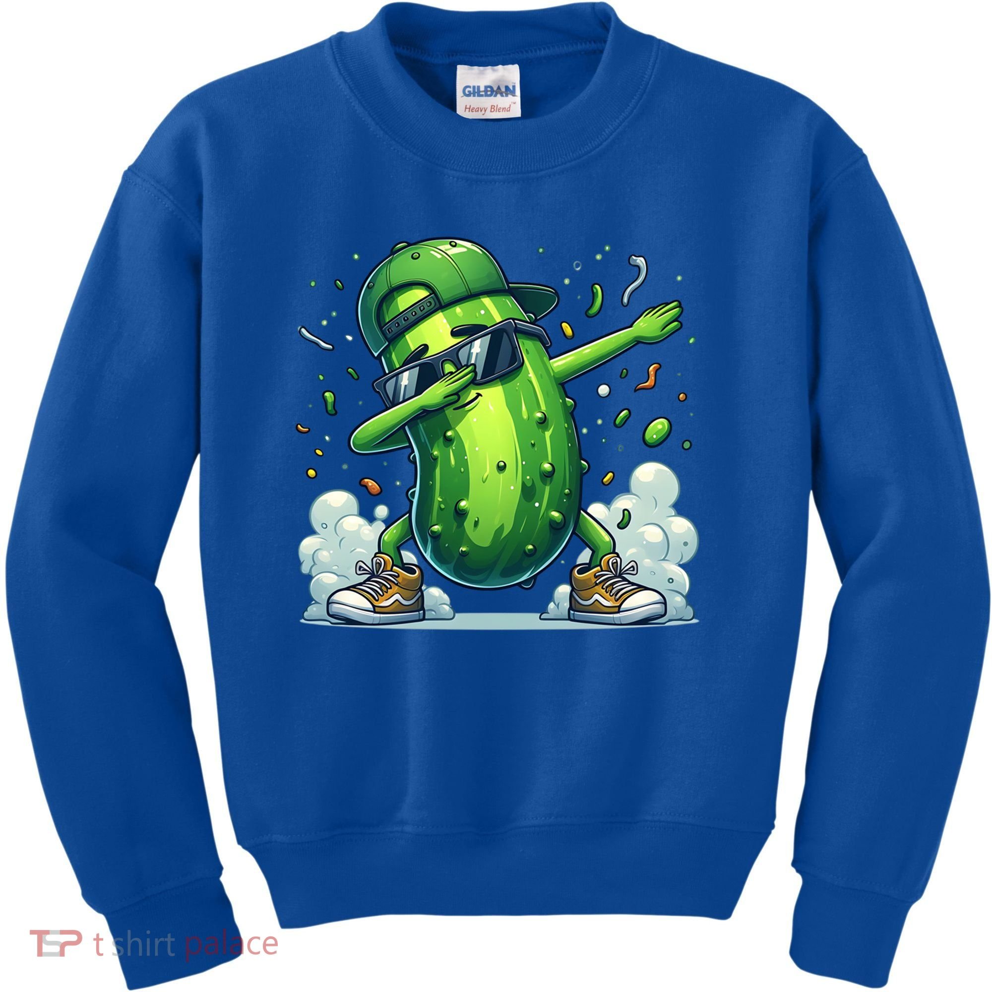 Dabbing Pickle Dancing Cucumber Lover Funny Sunglass Gift Kids Sweatshirt