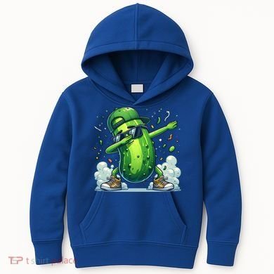 Dabbing Pickle Dancing Cucumber Lover Funny Sunglass Gift Kids Hoodie