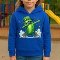 Dabbing Pickle Dancing Cucumber Lover Funny Sunglass Gift Kids Hoodie thumb 3