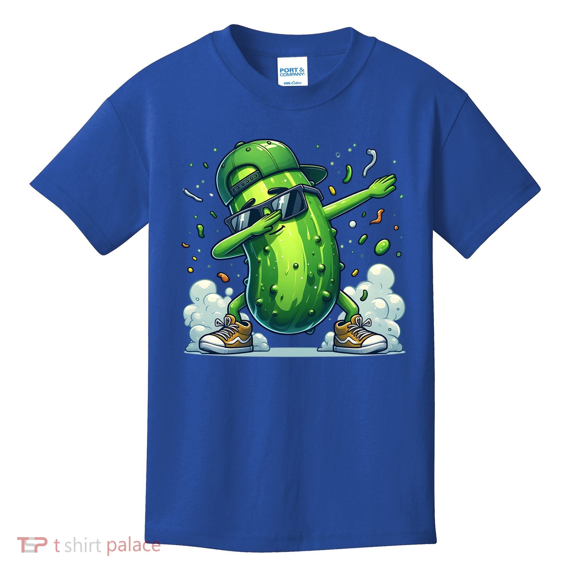 Dabbing Pickle Dancing Cucumber Lover Funny Sunglass Gift Kids T-Shirt