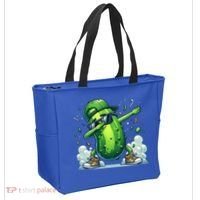 Dabbing Pickle Dancing Cucumber Lover Funny Sunglass Gift Tote Bag thumb 2