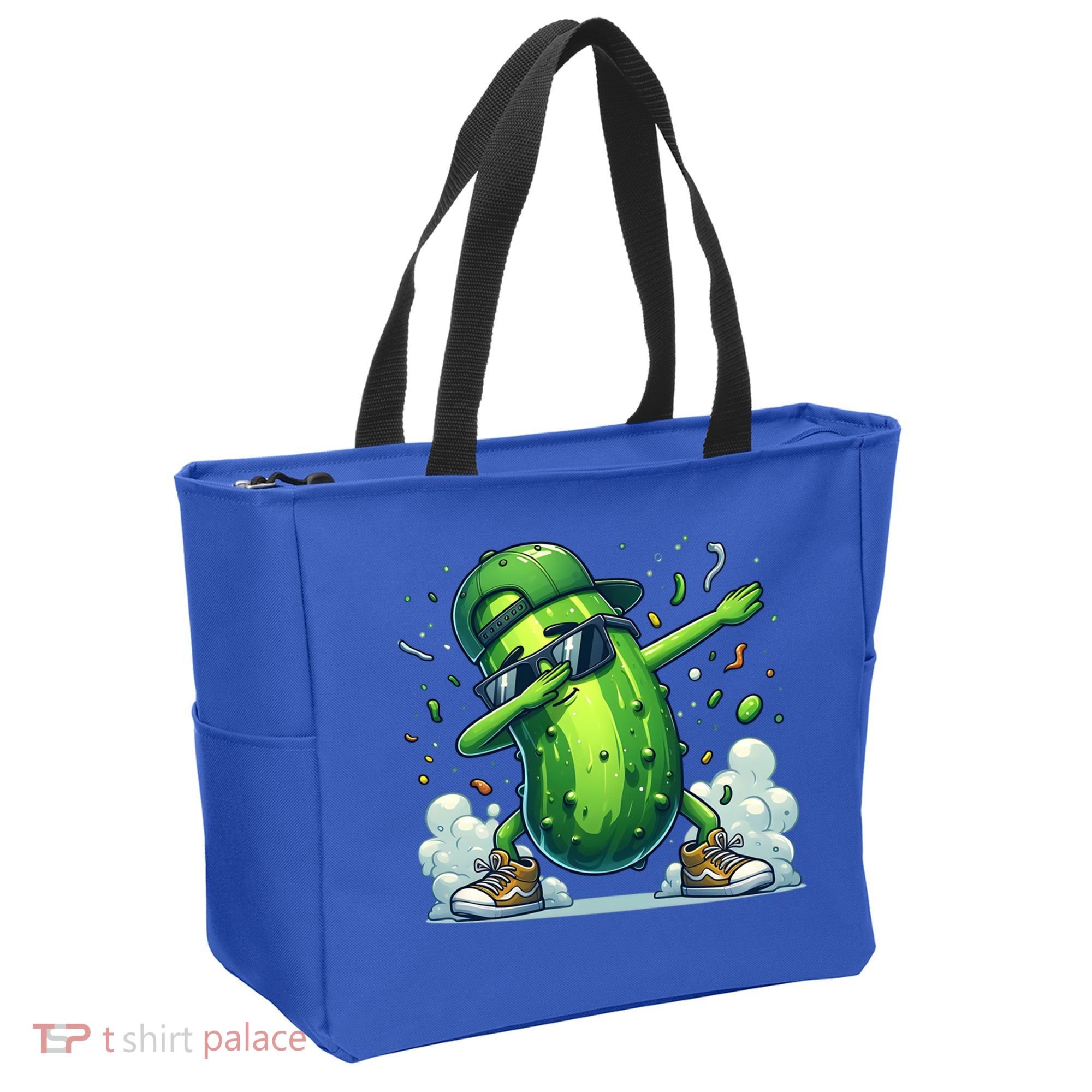 Dabbing Pickle Dancing Cucumber Lover Funny Sunglass Gift Tote Bag