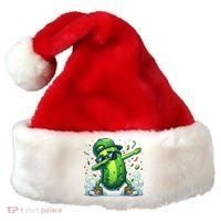 Dabbing Pickle Dancing Cucumber Lover Funny Sunglass Gift Santa Hat thumb 0