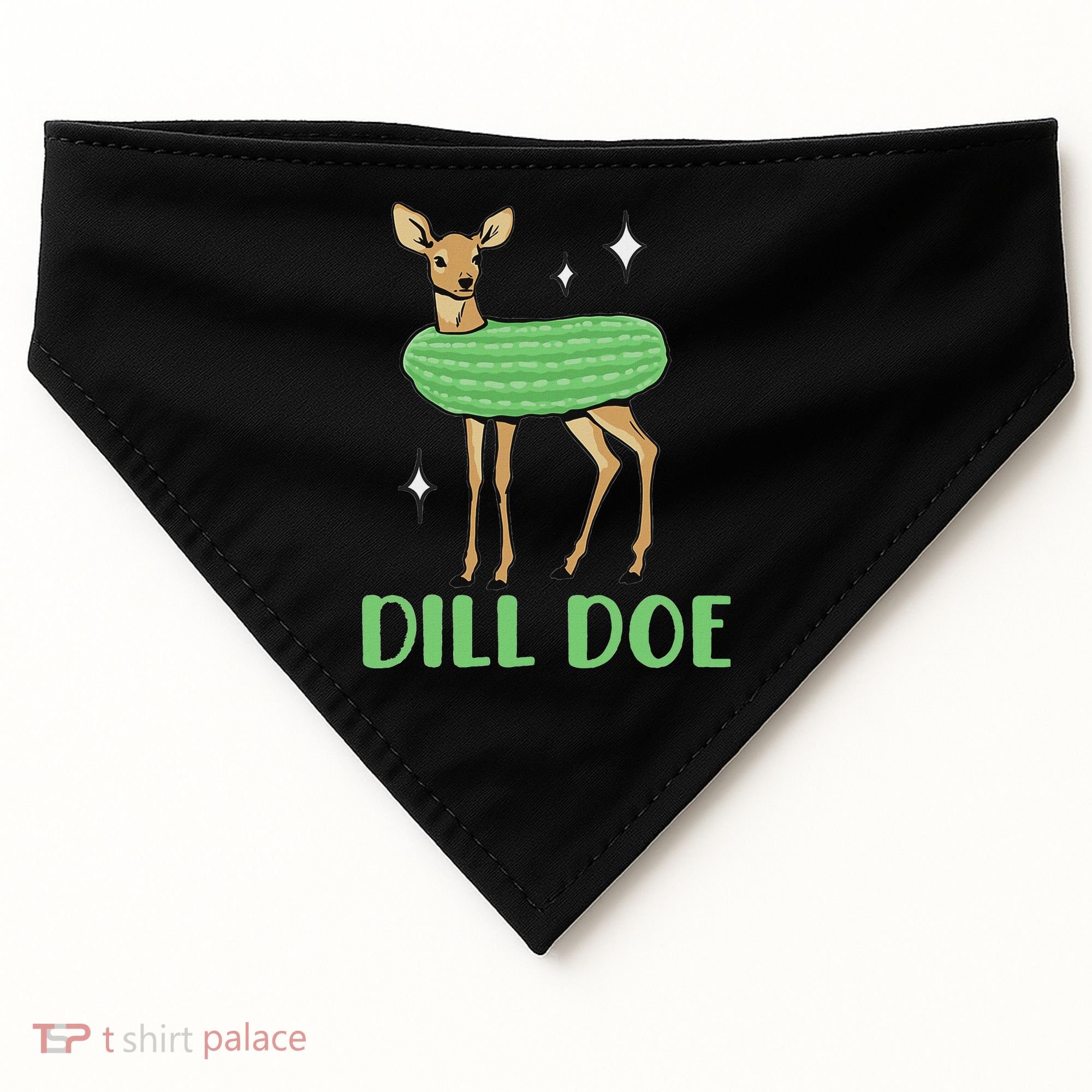 Dill Pickle Dill Doe Dark Inappropriate Offensive USA-Made Doggie Bandana