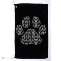 Dog Paw Dog Trainer Gift Golf Towel thumb 0