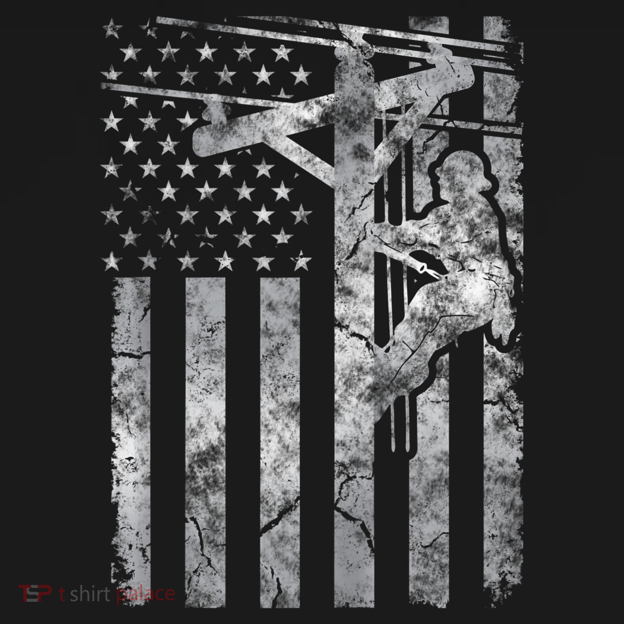 Distressed Patriotic Electric Cable Lineman American Flag Zip Hoodie Ornament