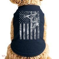 Distressed Patriotic Electric Cable Lineman American Flag Zip Hoodie Doggie Tank thumb 0