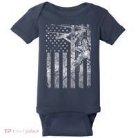 Distressed Patriotic Electric Cable Lineman American Flag Zip Hoodie Baby Bodysuit thumb 0