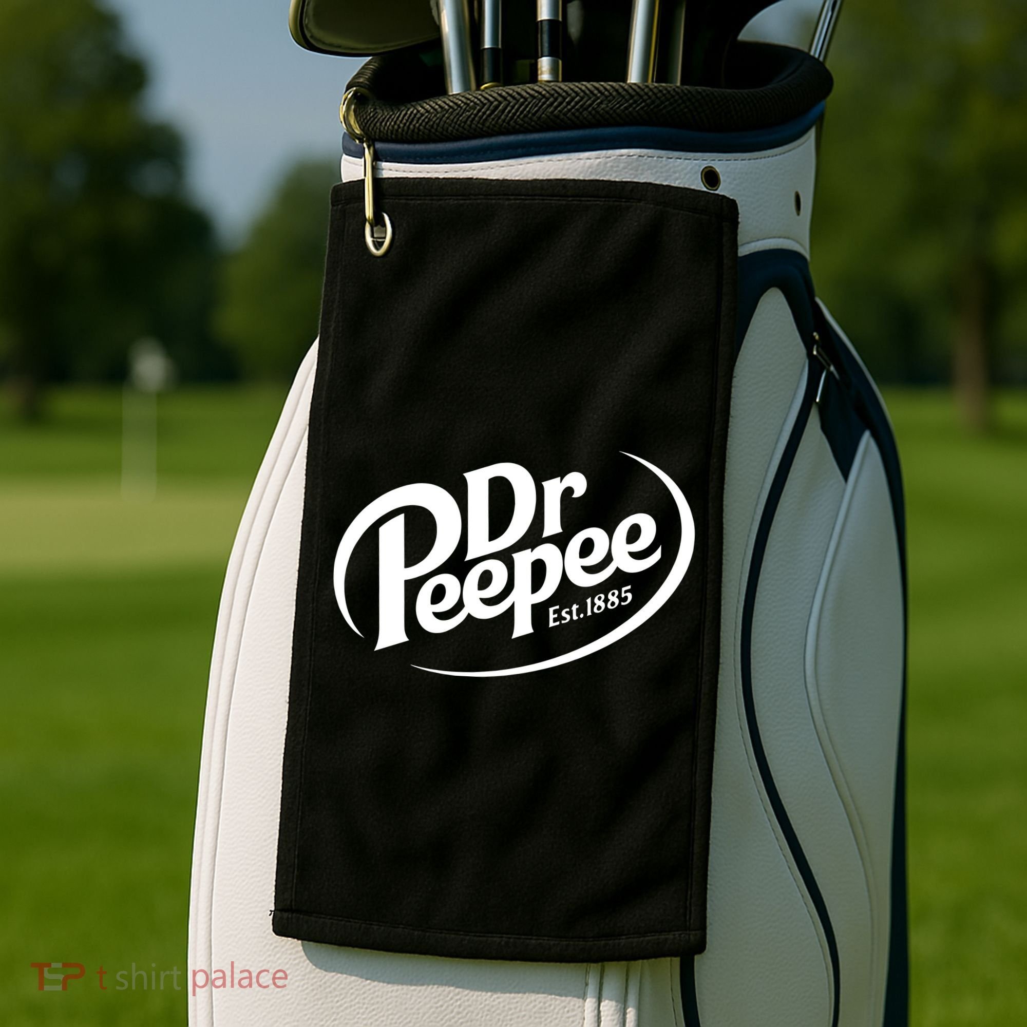 Dr Peepee Est 1885 Funny Spoof Parody Golf Towel
