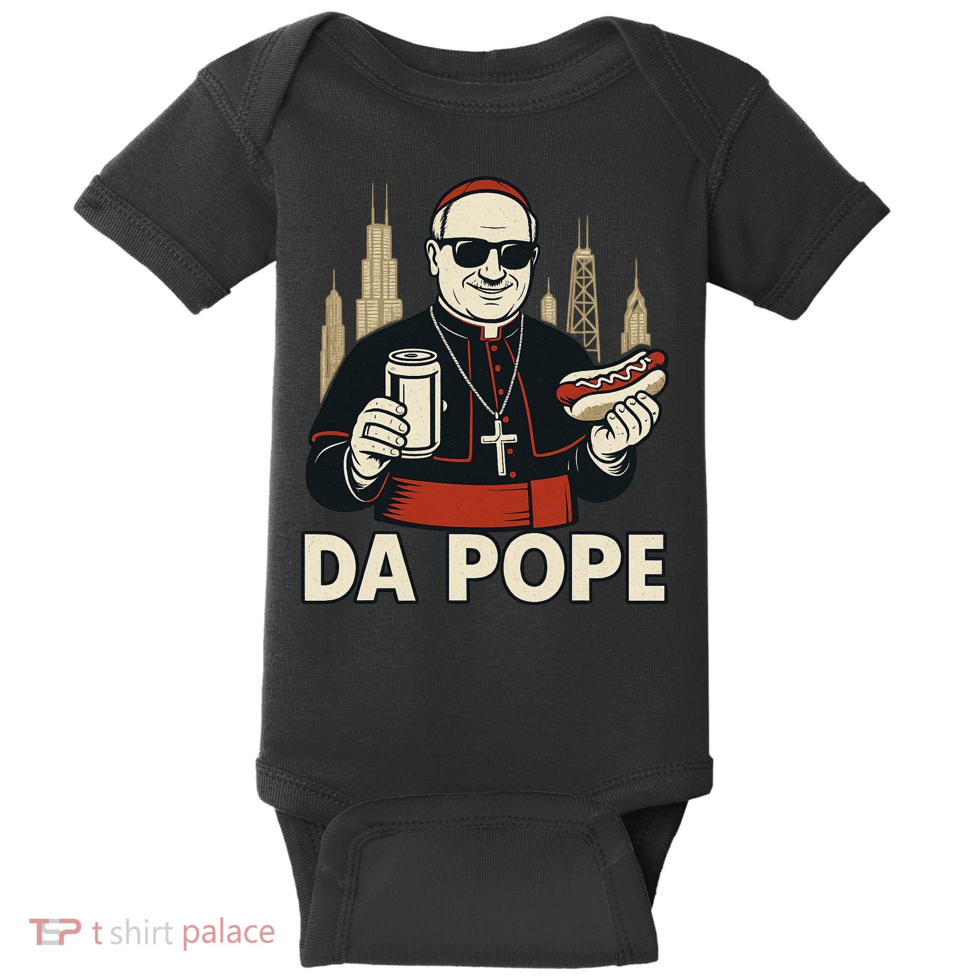 Da Pope From America Chicago Pope Leo XIV Baby Bodysuit
