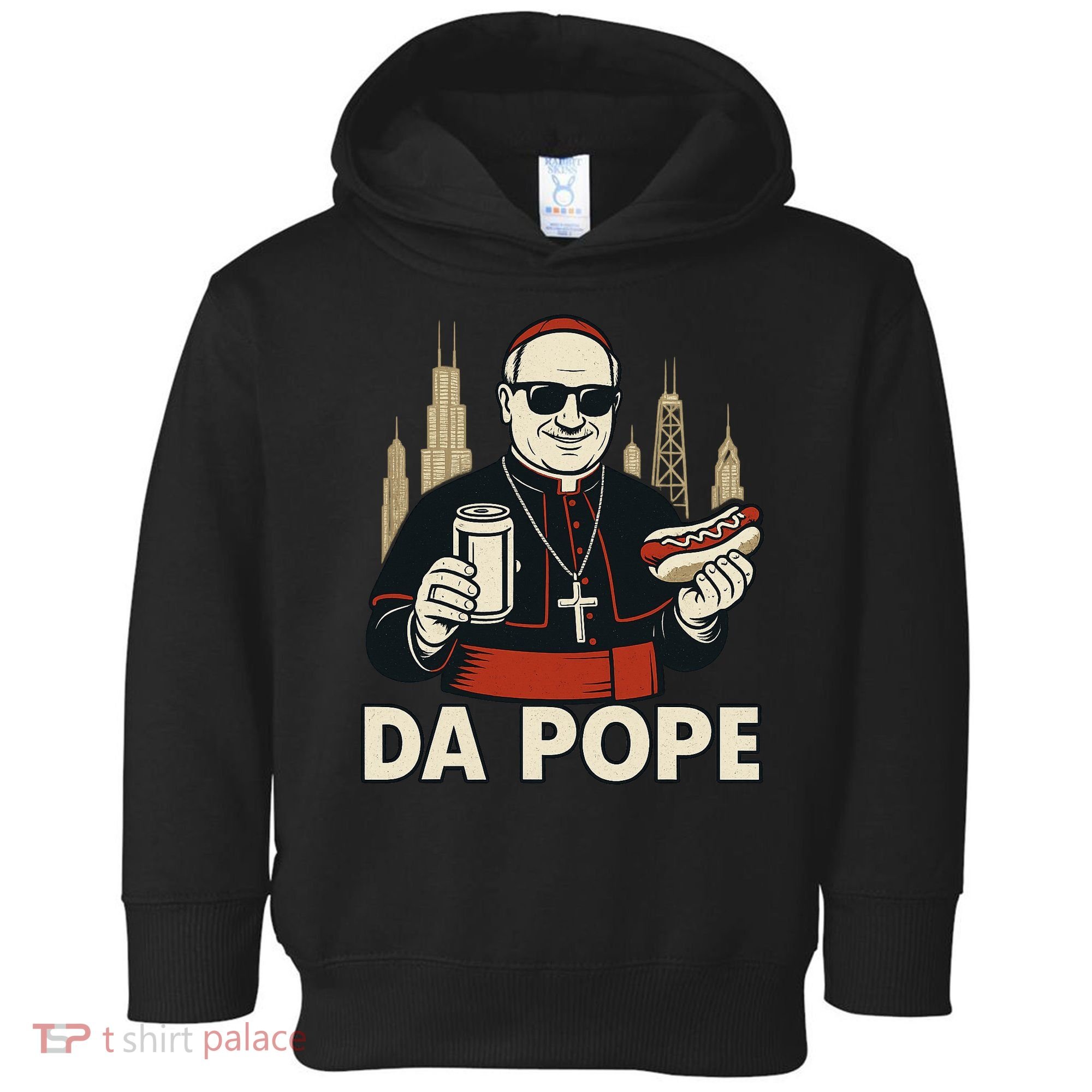 Da Pope From America Chicago Pope Leo XIV Toddler Hoodie