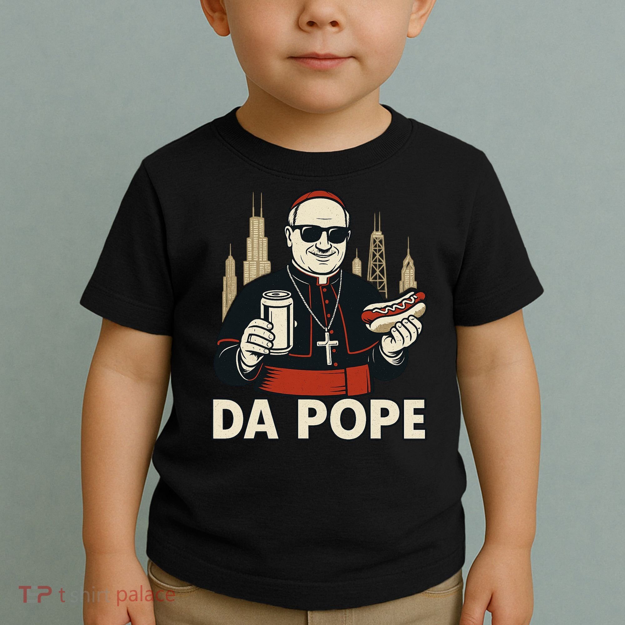 Da Pope From America Chicago Pope Leo XIV Toddler T-Shirt