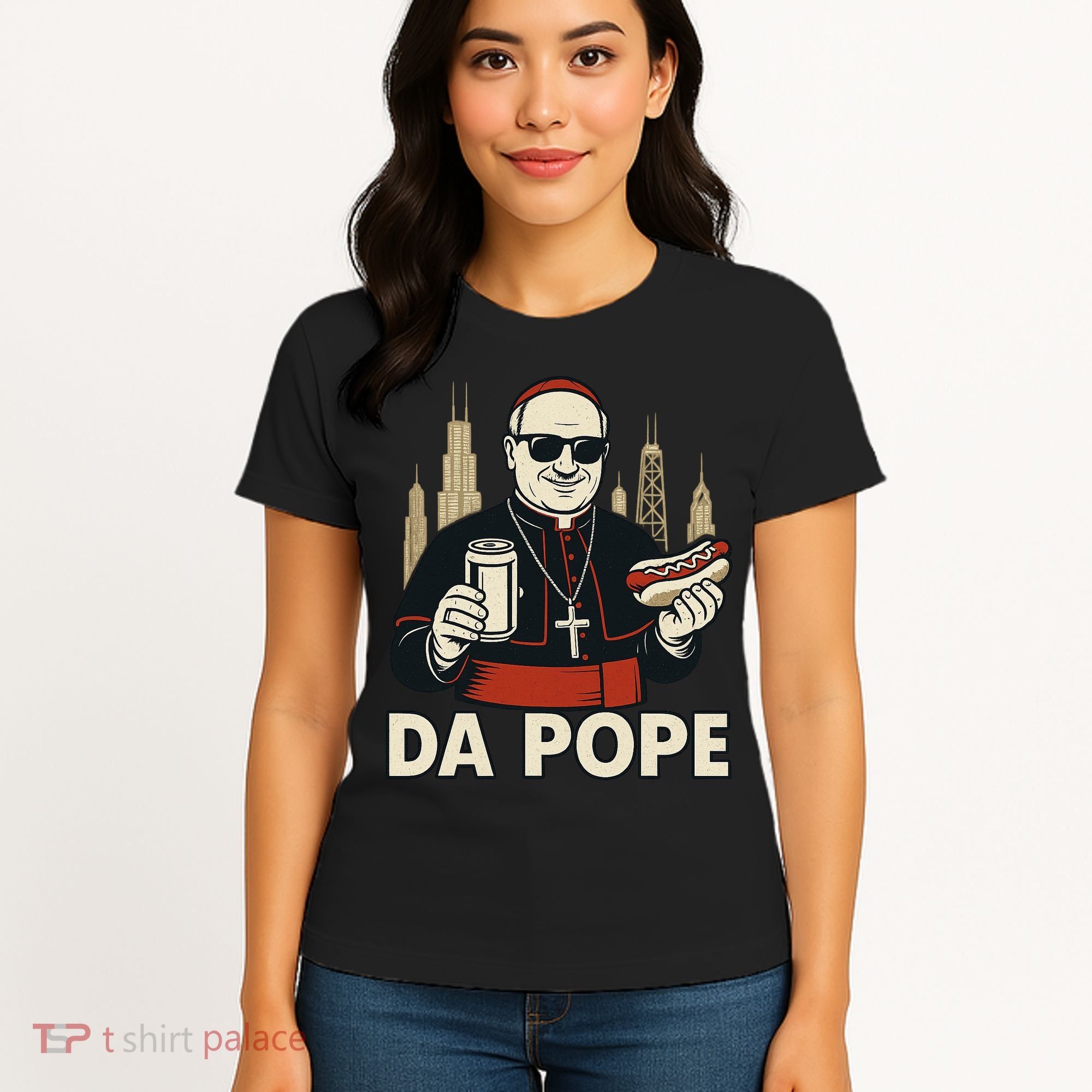 Da Pope From America Chicago Pope Leo XIV Women's T-Shirt