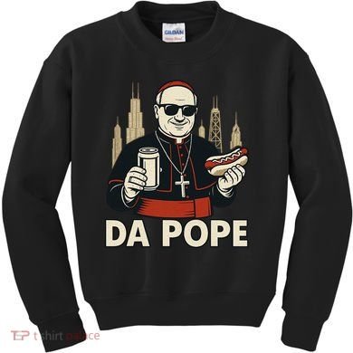 Da Pope From America Chicago Pope Leo XIV Kids Sweatshirt