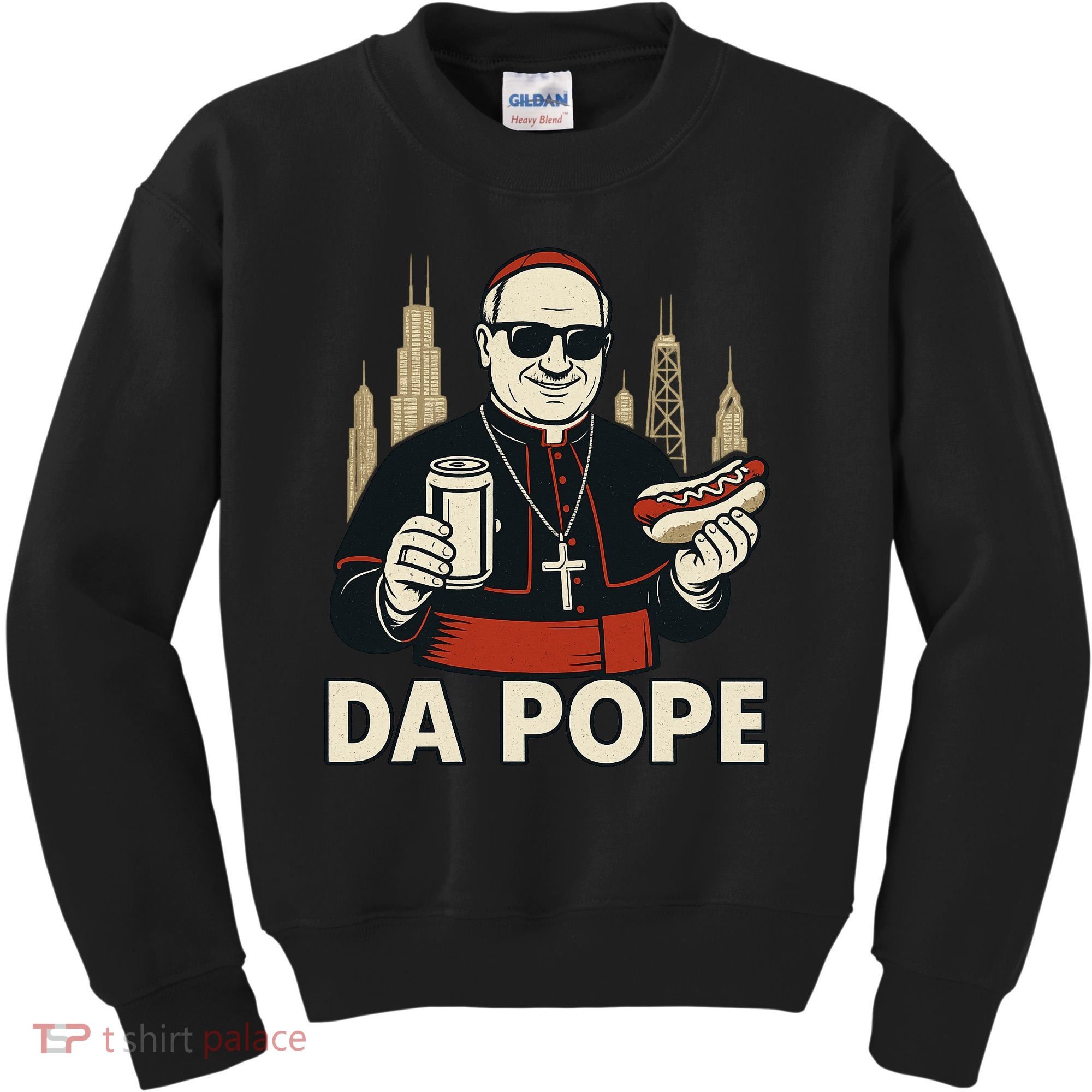 Da Pope From America Chicago Pope Leo XIV Kids Sweatshirt