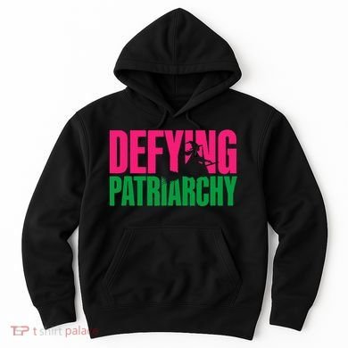 Defying Patriarchy Funny Feminist Witch Design Hoodie