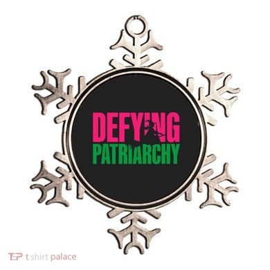 Defying Patriarchy Funny Feminist Witch Design Ornament