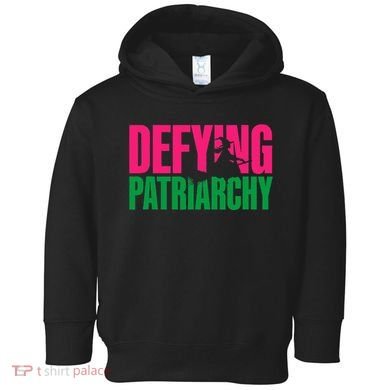 Defying Patriarchy Funny Feminist Witch Design Toddler Hoodie
