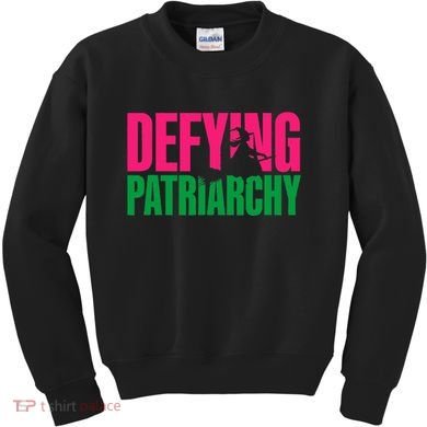 Defying Patriarchy Funny Feminist Witch Design Kids Sweatshirt