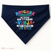 Daycare Provider Funny Ninja Teacher Appreciation Wo USA-Made Doggie Bandana thumb 0