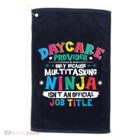 Daycare Provider Funny Ninja Teacher Appreciation Wo Golf Towel thumb 0