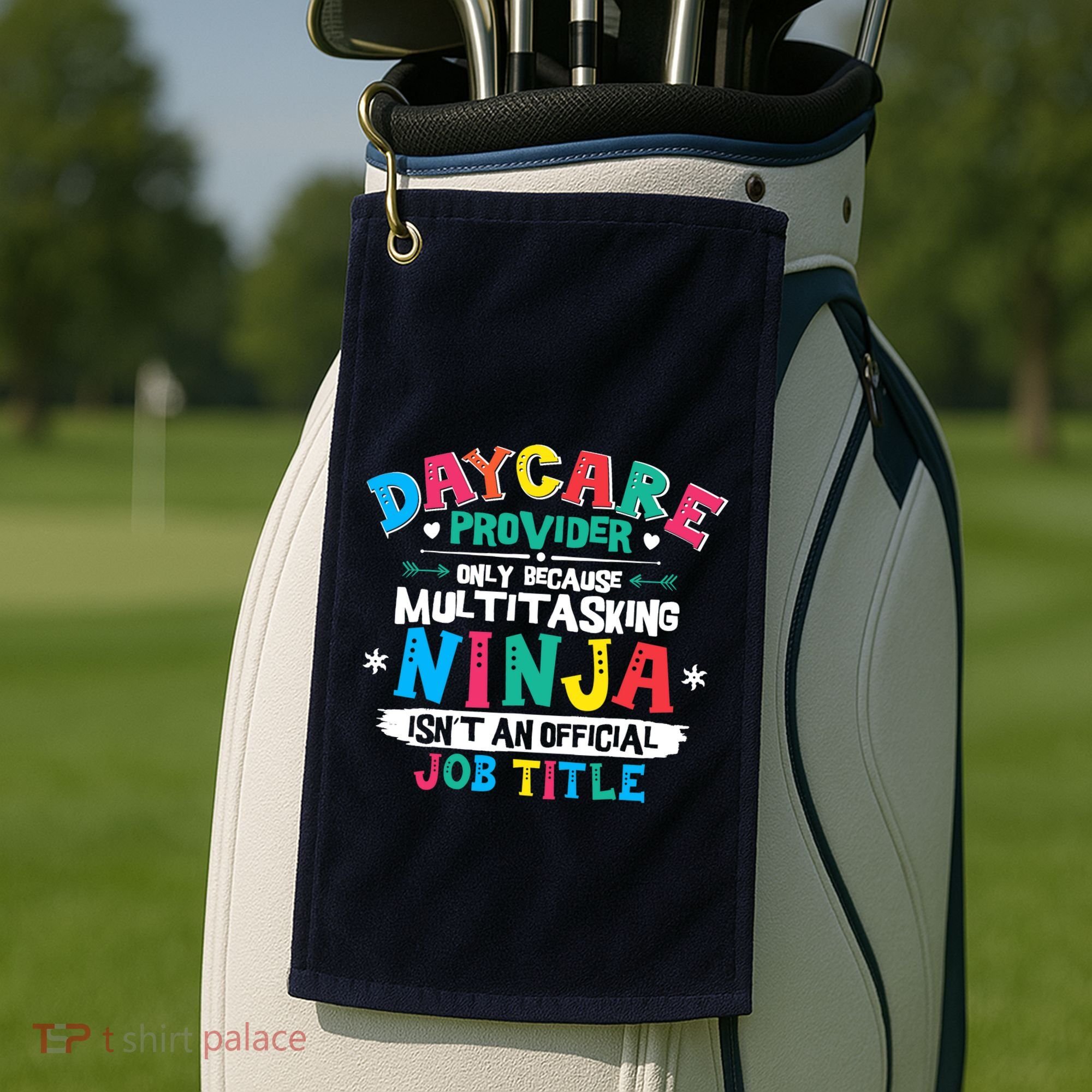 Daycare Provider Funny Ninja Teacher Appreciation Wo Golf Towel