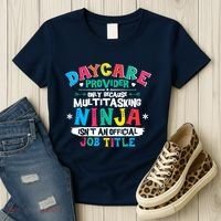 Daycare Provider Funny Ninja Teacher Appreciation Wo Women's T-Shirt thumb 3