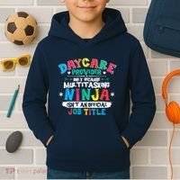 Daycare Provider Funny Ninja Teacher Appreciation Wo Kids Hoodie thumb 2