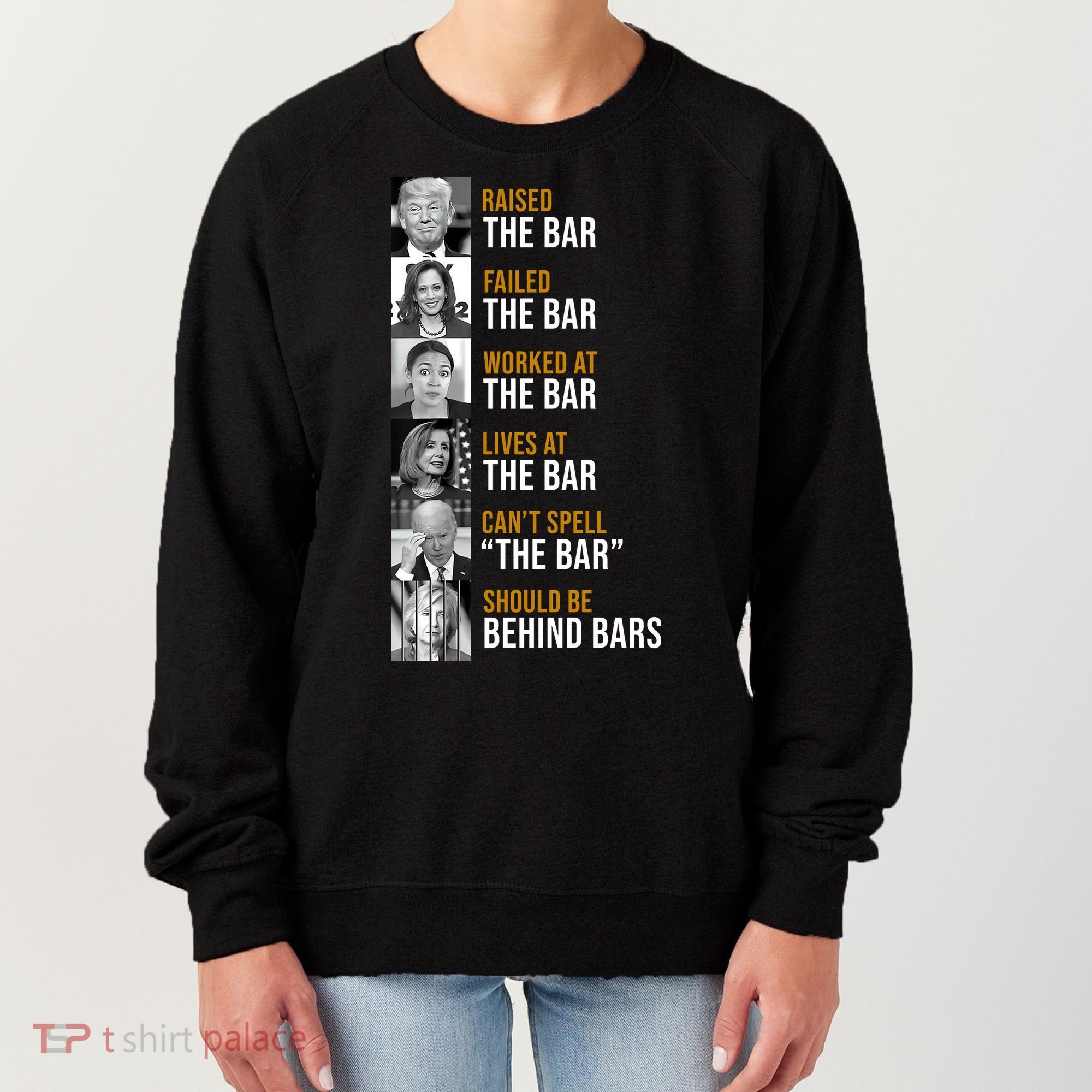 Democrat Party Funny Political Behind Bars Women's Sweatshirt