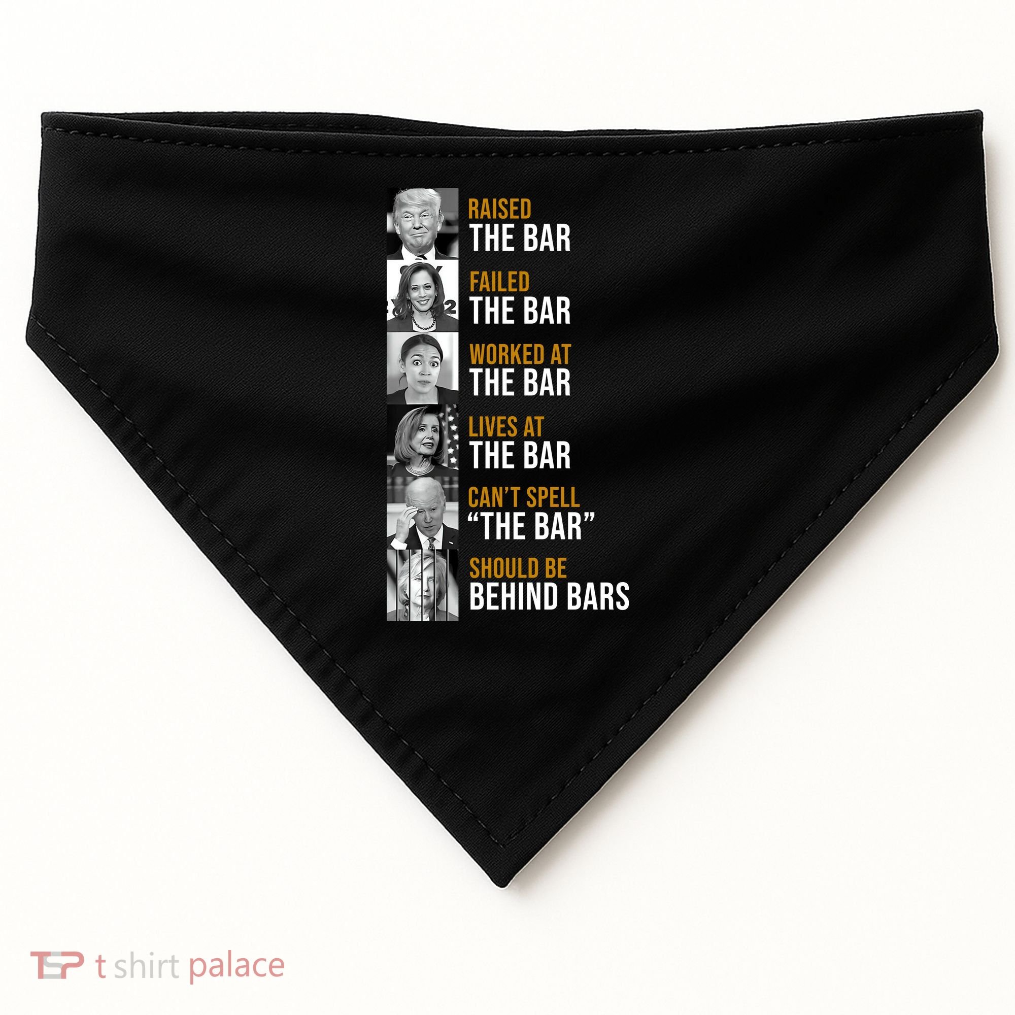Democrat Party Funny Political Behind Bars USA-Made Doggie Bandana
