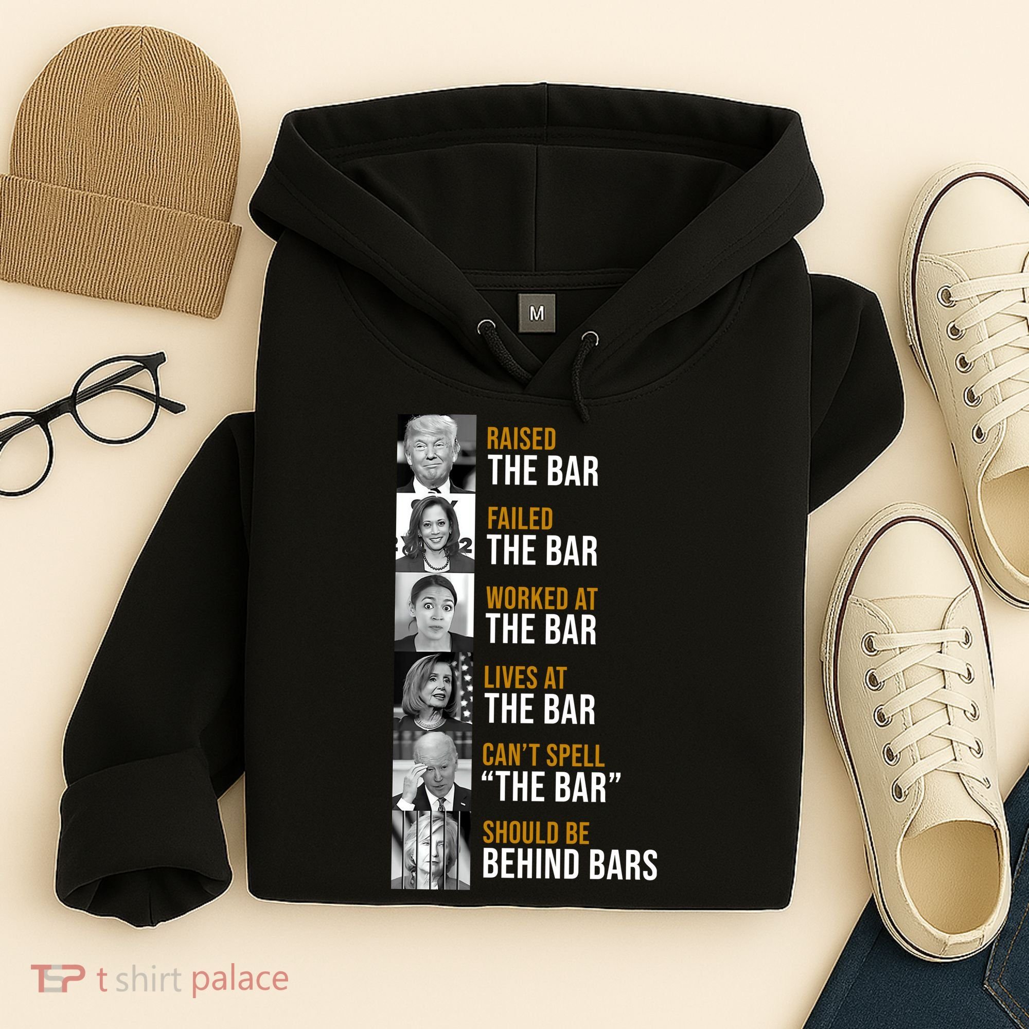 Democrat Party Funny Political Behind Bars Hoodie