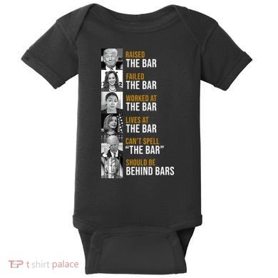Democrat Party Funny Political Behind Bars Baby Bodysuit