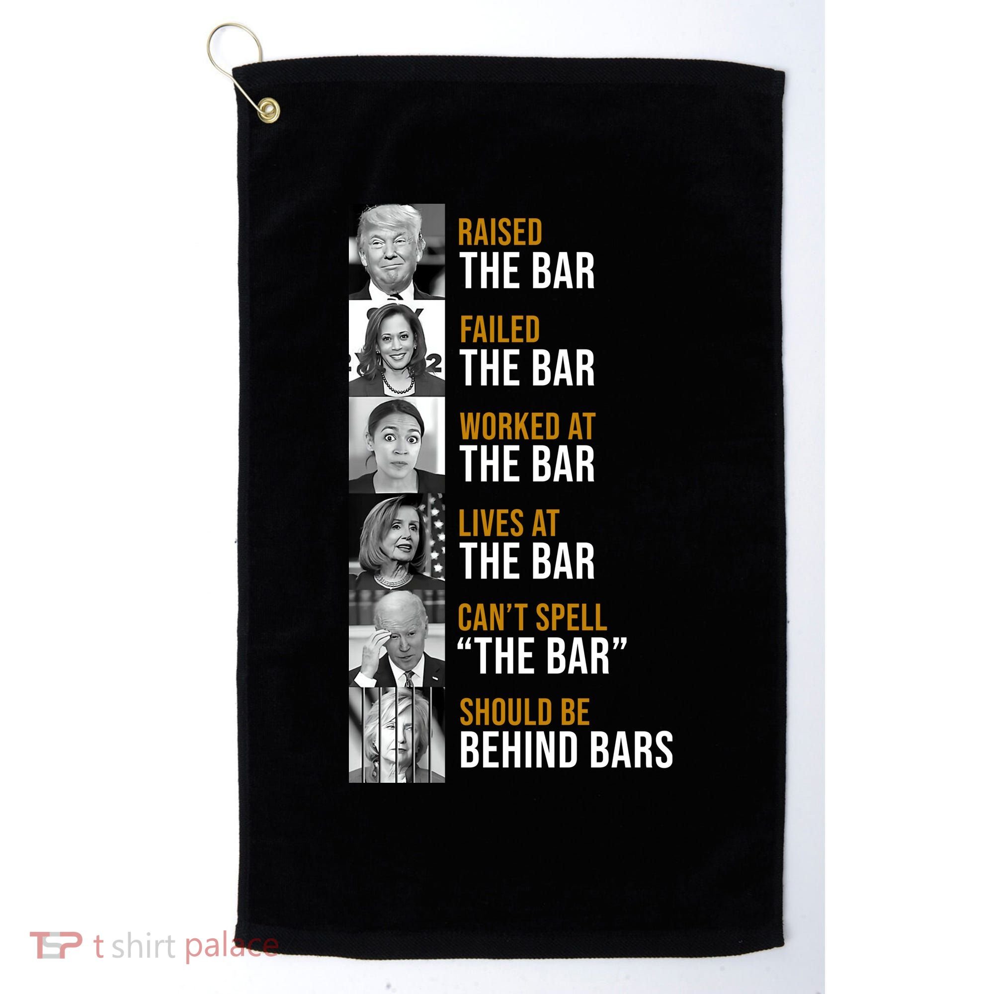 Democrat Party Funny Political Behind Bars Golf Towel