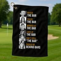 Democrat Party Funny Political Behind Bars Golf Towel thumb 1