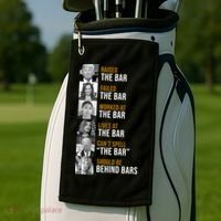 Democrat Party Funny Political Behind Bars Golf Towel thumb 2