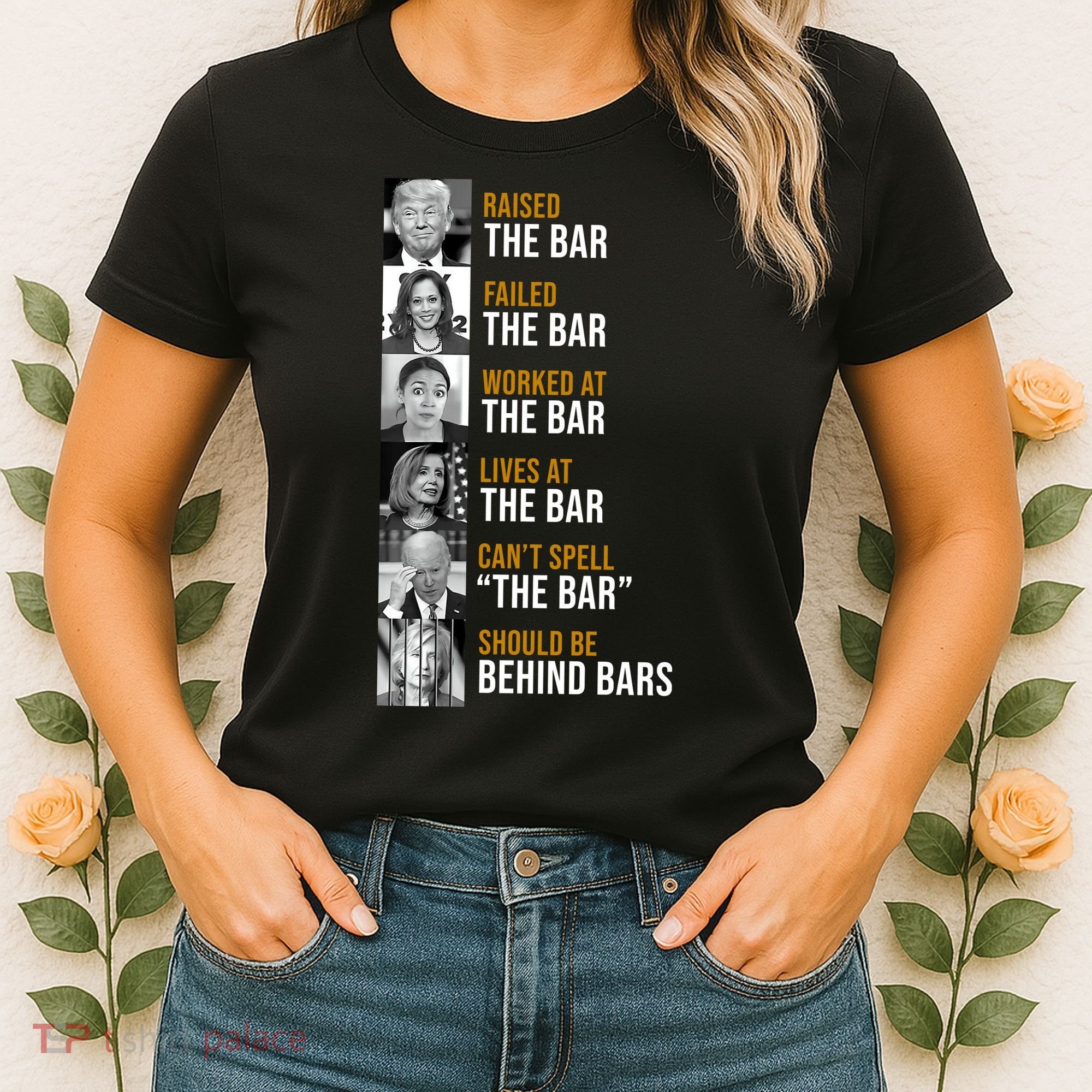 Democrat Party Funny Political Behind Bars Women's T-Shirt
