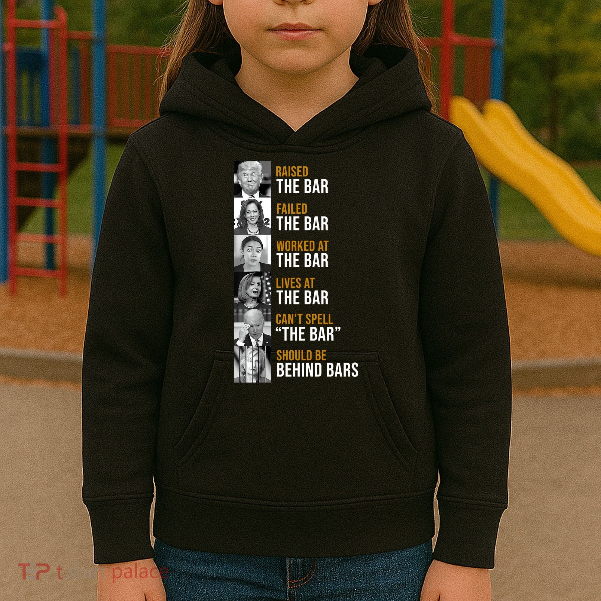 Democrat Party Funny Political Behind Bars Kids Hoodie