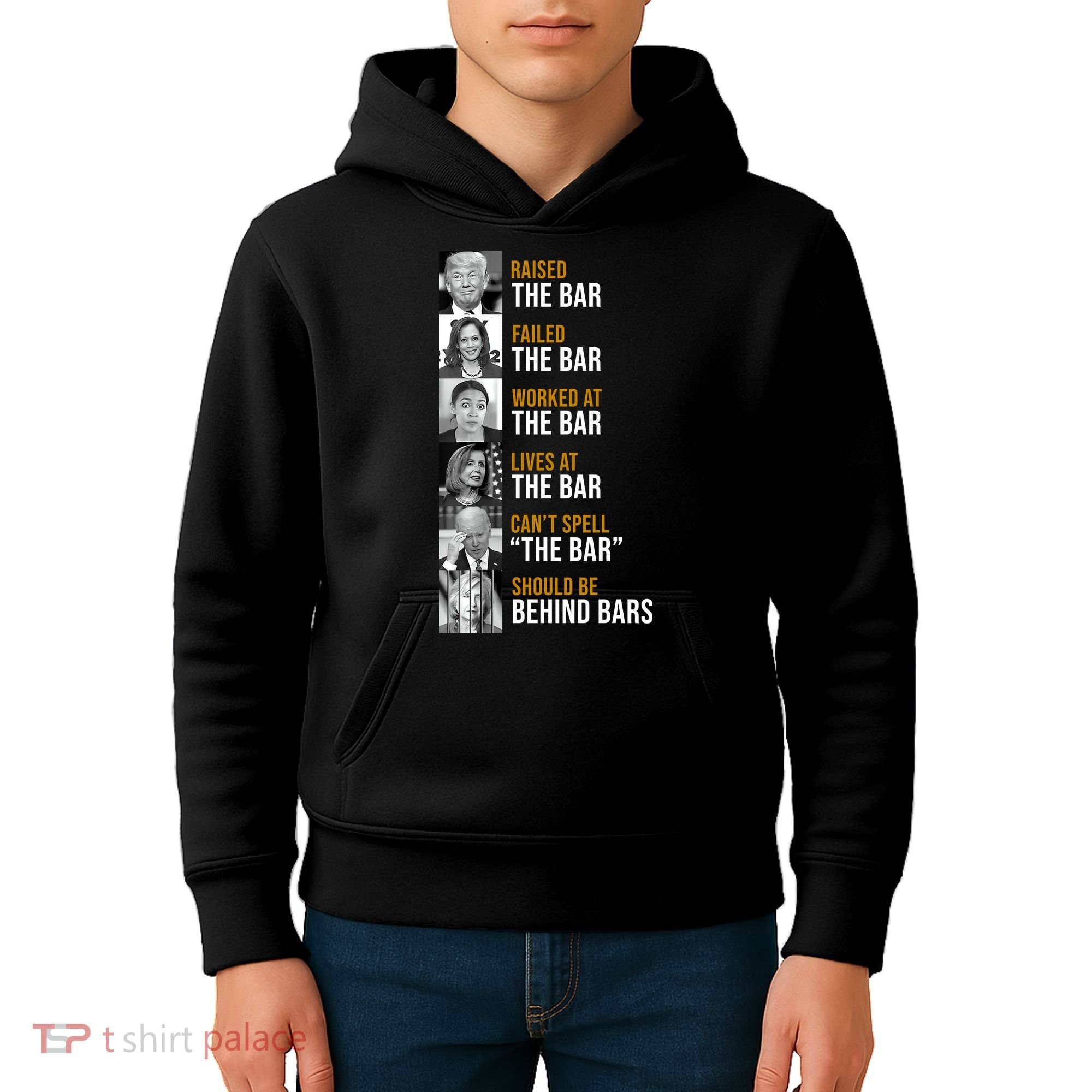 Democrat Party Funny Political Behind Bars Kids Hoodie