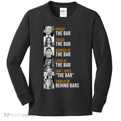 Democrat Party Funny Political Behind Bars Kids Long Sleeve Shirt