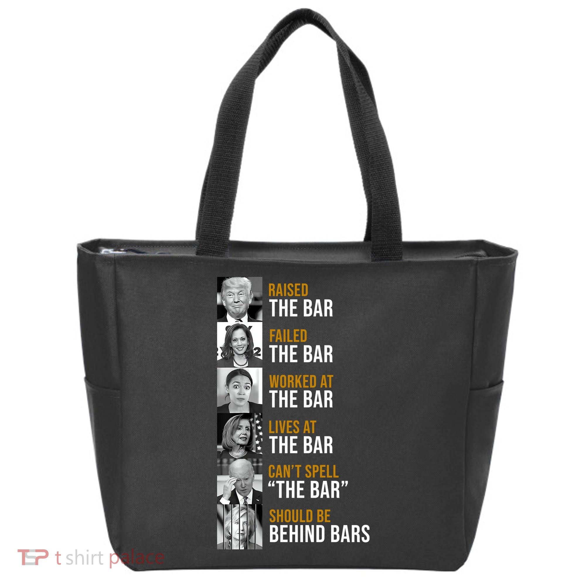 Democrat Party Funny Political Behind Bars Tote Bag