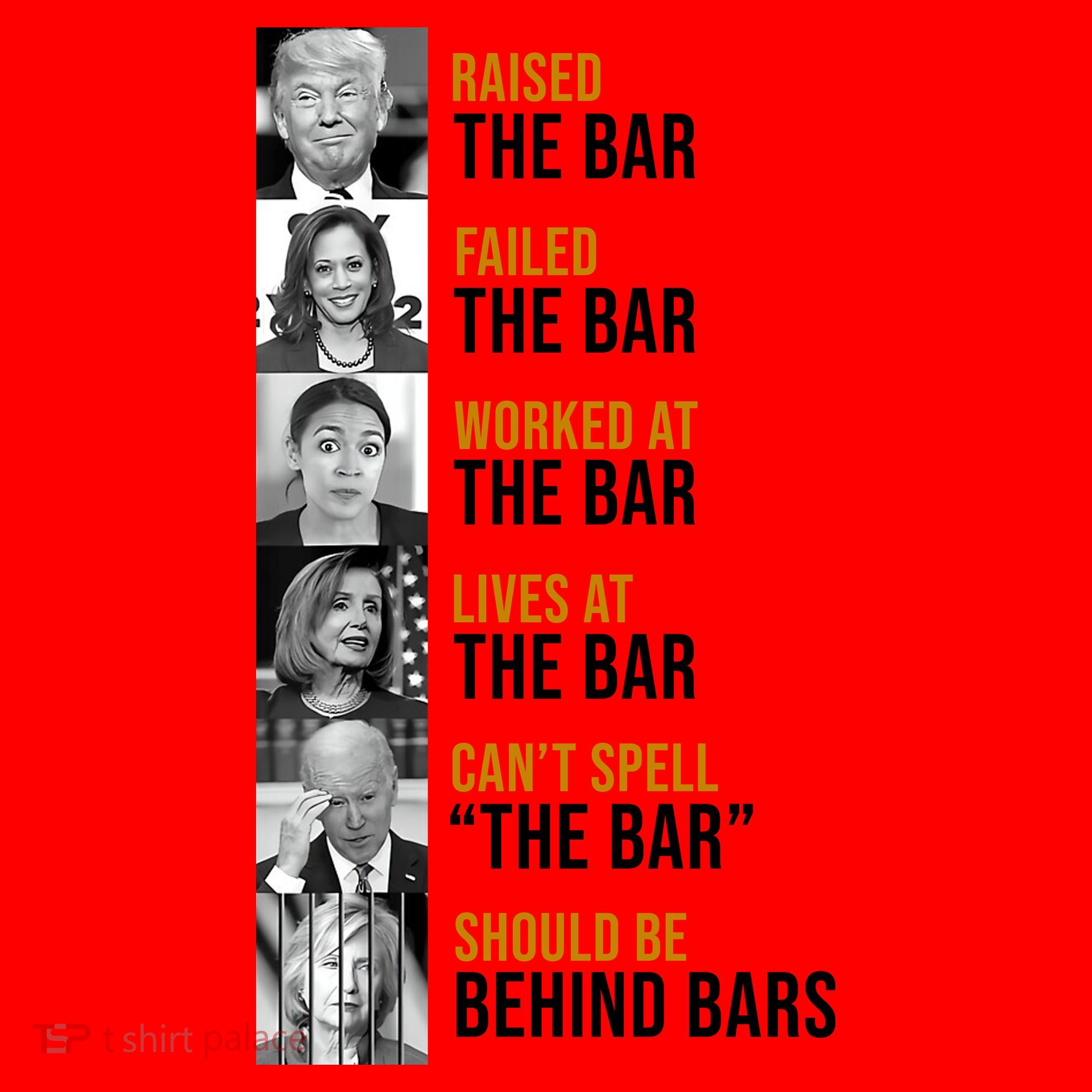 Democrat Party Funny Political Behind Bars Santa Hat