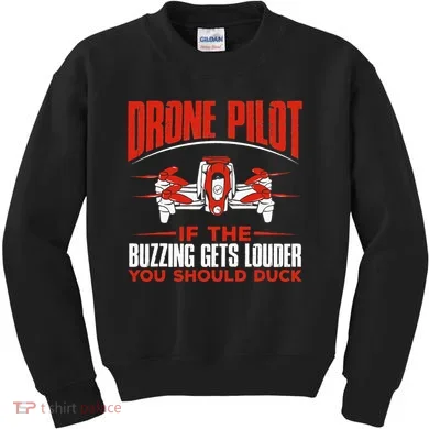 Drone Pilot Funny Drones Drone Pilot Quadrotor Kids Sweatshirt